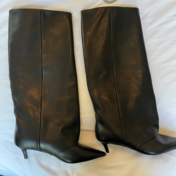 Luca Black Leather High Boot - Steve Madden - Picture 2 of 4
